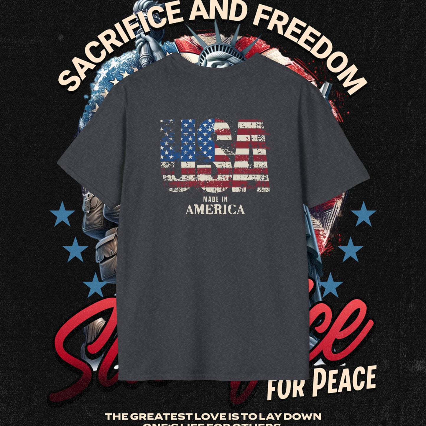 Patriotic Graphic T-Shirt for Freedom Lovers, Memorial Day Tee, Fourth of July Shirt, Veteran's Day Gift