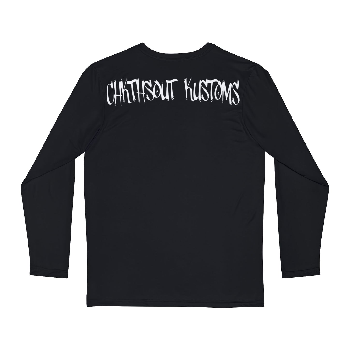 Chkthsout Graphic Long Sleeve Shirt, Edgy Streetwear, Anime-Inspired Tee, Unique Gift for Gamers, Casual Everyday Fashion
