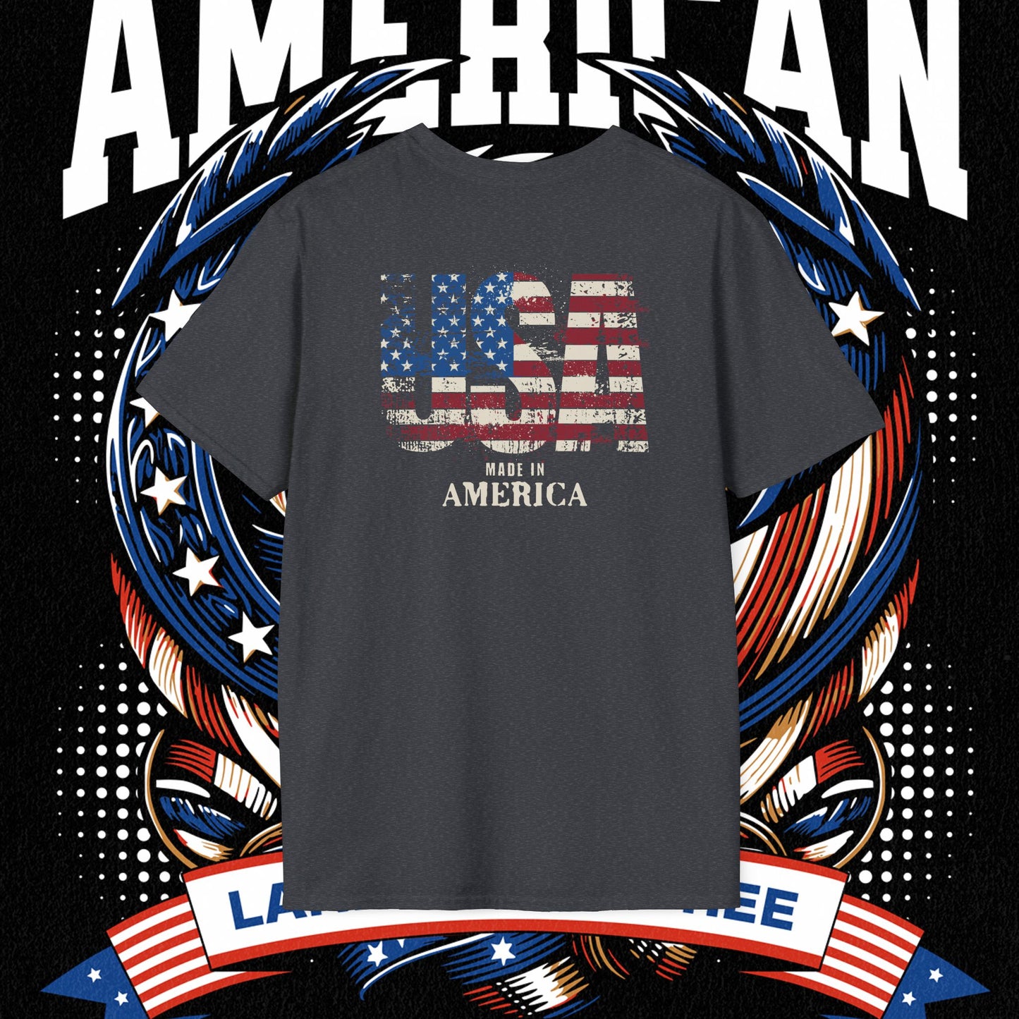 Patriotic T-Shirt for Independence Day, July 4th Celebration, Veteran's Day Gift, USA Eagle Tee, Land of the Free Apparel