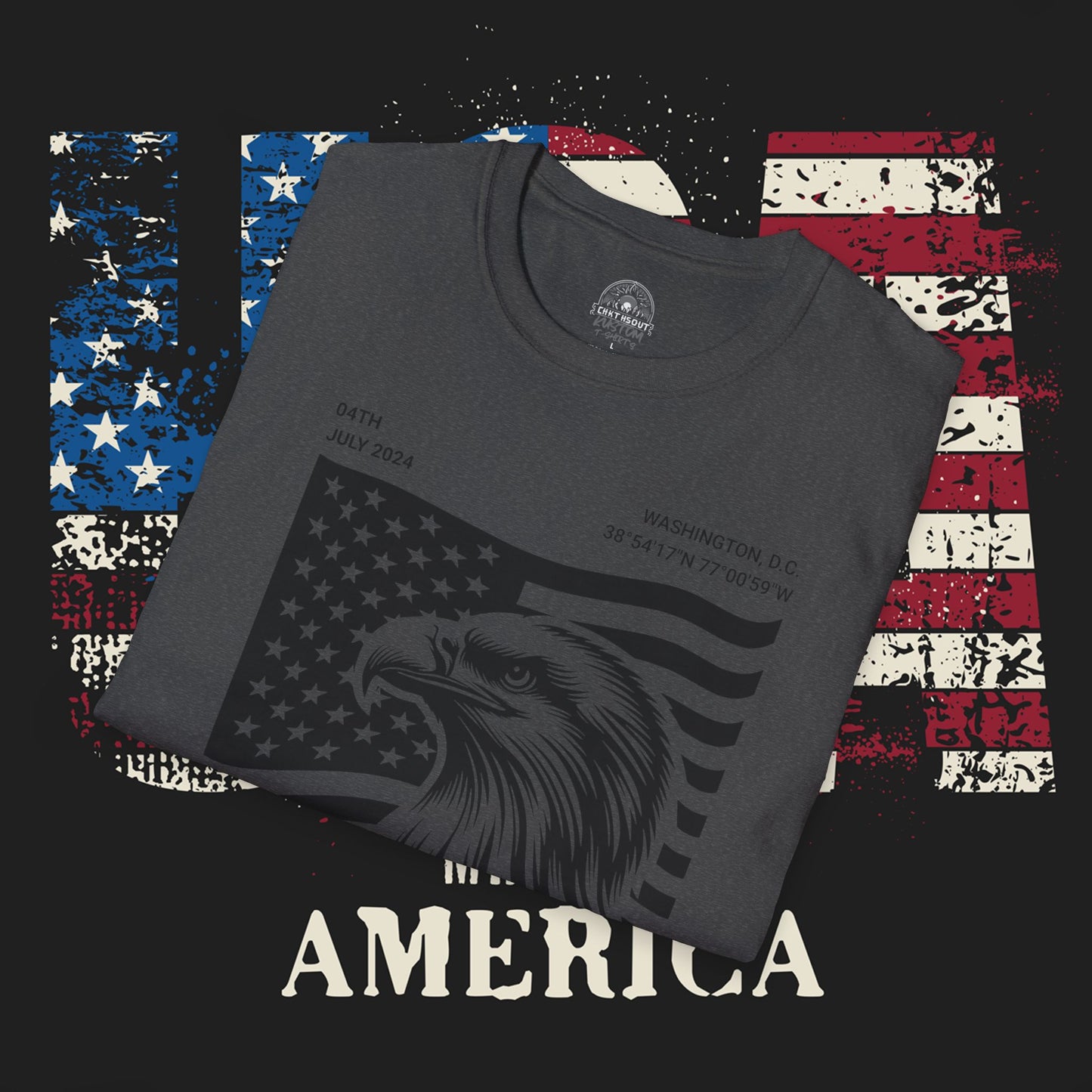 Independence Day T-Shirt, Patriotic Tees for July 4th, Casual Summer Style, USA Pride Apparel, Eagle Graphic Tee