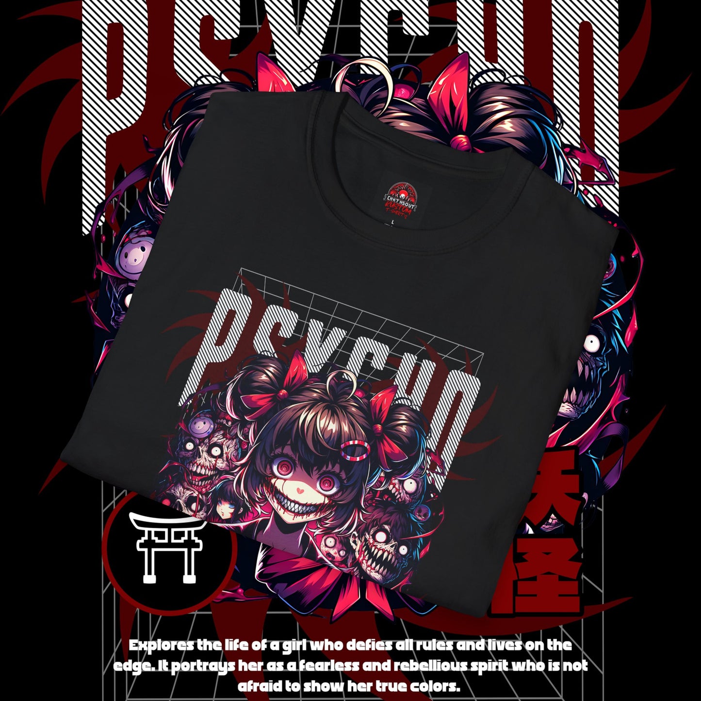 Psycho Vibes T-Shirt - Bold Graphic Tee for Fearless Spirit