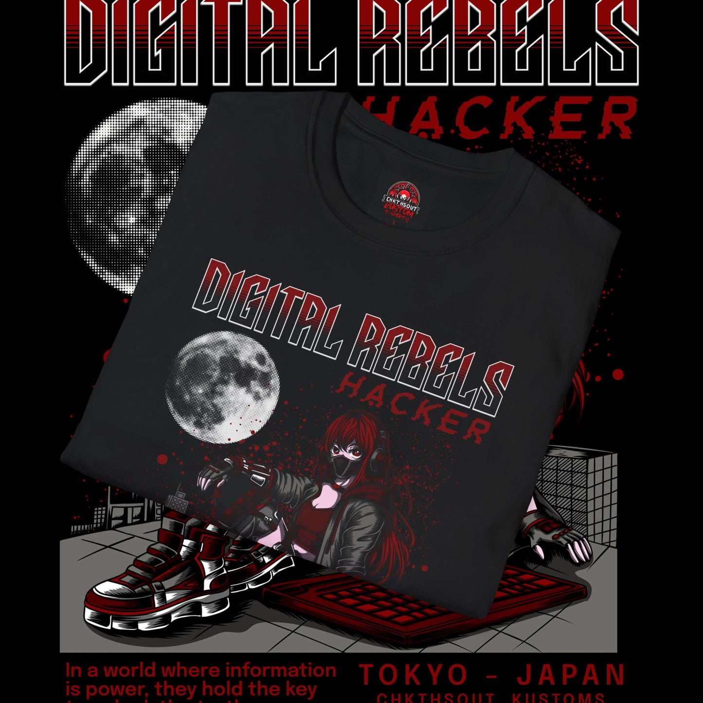 Digital Rebels Hacker T-Shirt - Streetwear Graphic Tee