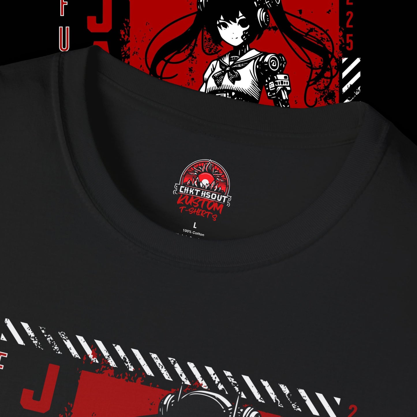 Futuristic Japan Graphic T-Shirt - Souls Resonate With The Pulse of Technology