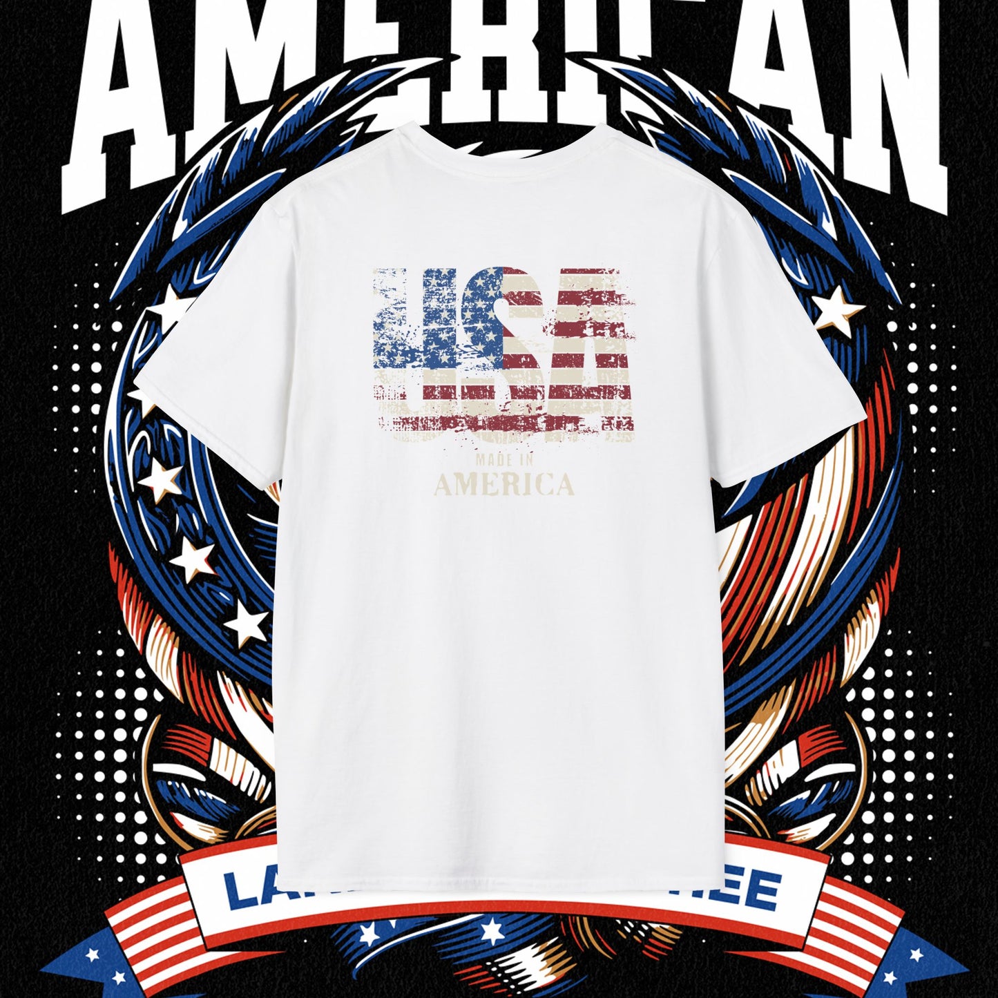 Patriotic T-Shirt for Independence Day, July 4th Celebration, Veteran's Day Gift, USA Eagle Tee, Land of the Free Apparel