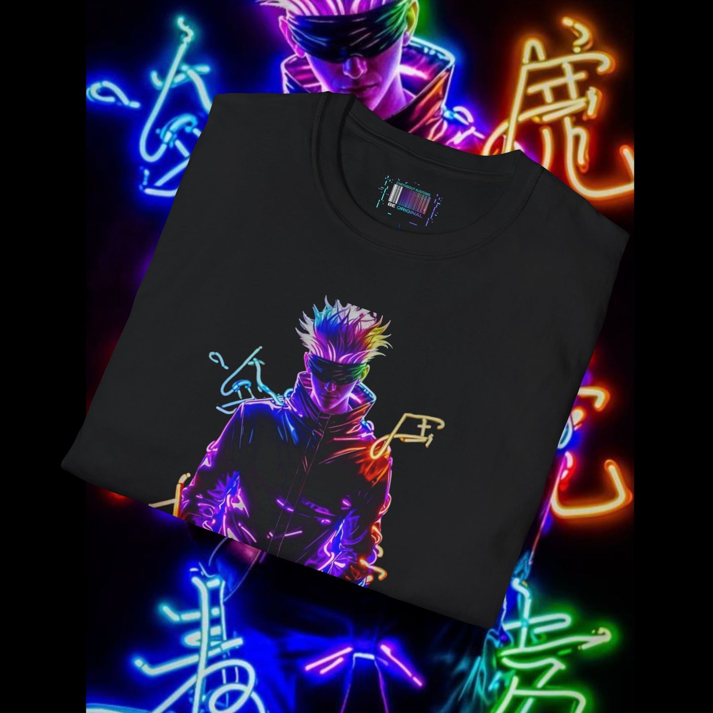 Neon Anime Graphic T-Shirt for Fans