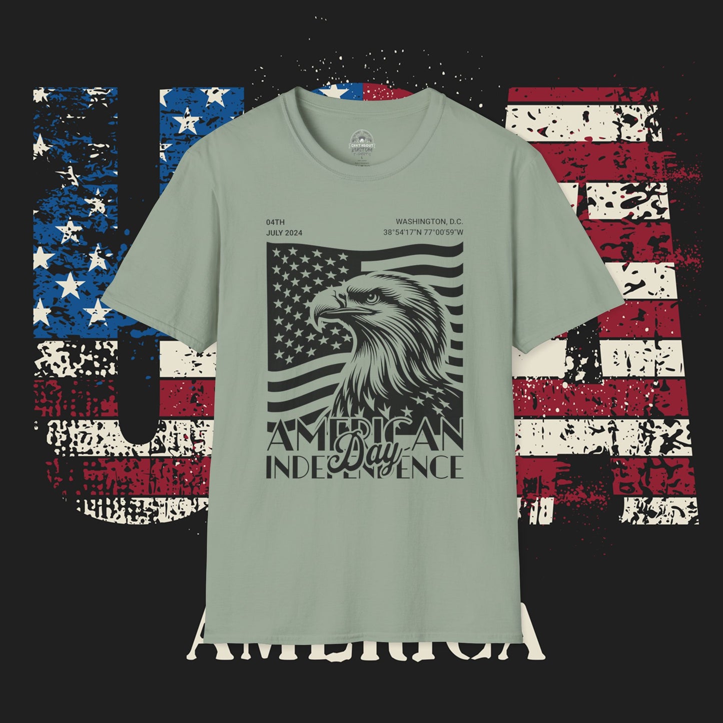 Independence Day T-Shirt, Patriotic Tees for July 4th, Casual Summer Style, USA Pride Apparel, Eagle Graphic Tee