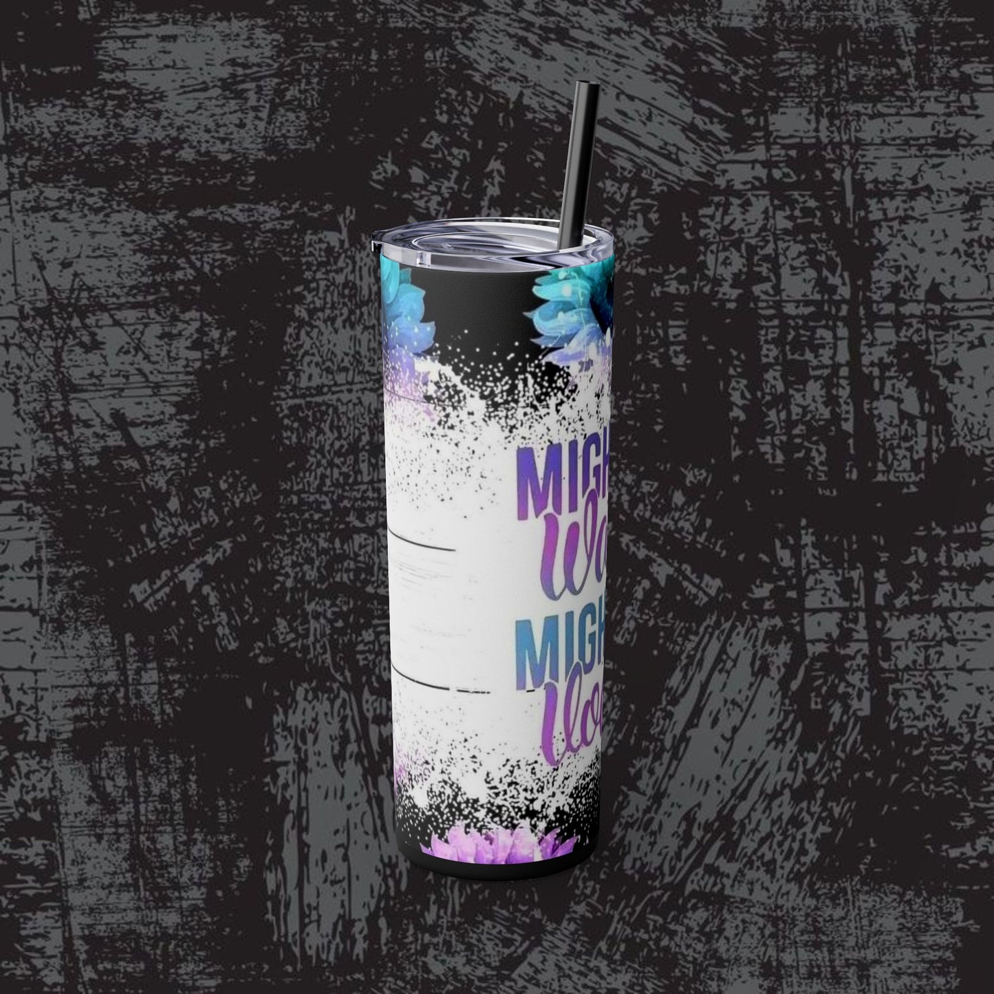Skinny Tumbler with Straw - "Might Be Water, Might Be Vodka" - 20oz Travel Mug