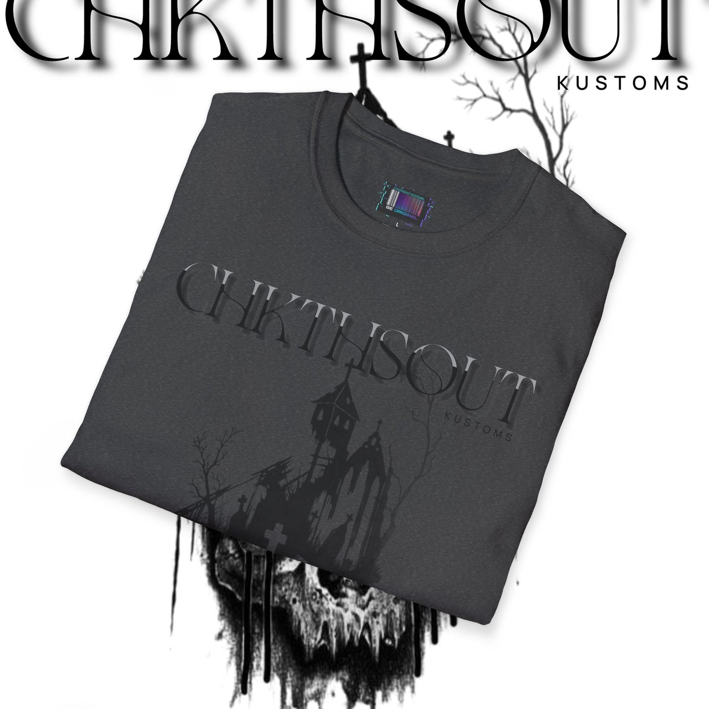 Chilling Haunted House Graphic Tee for Spooky Vibes