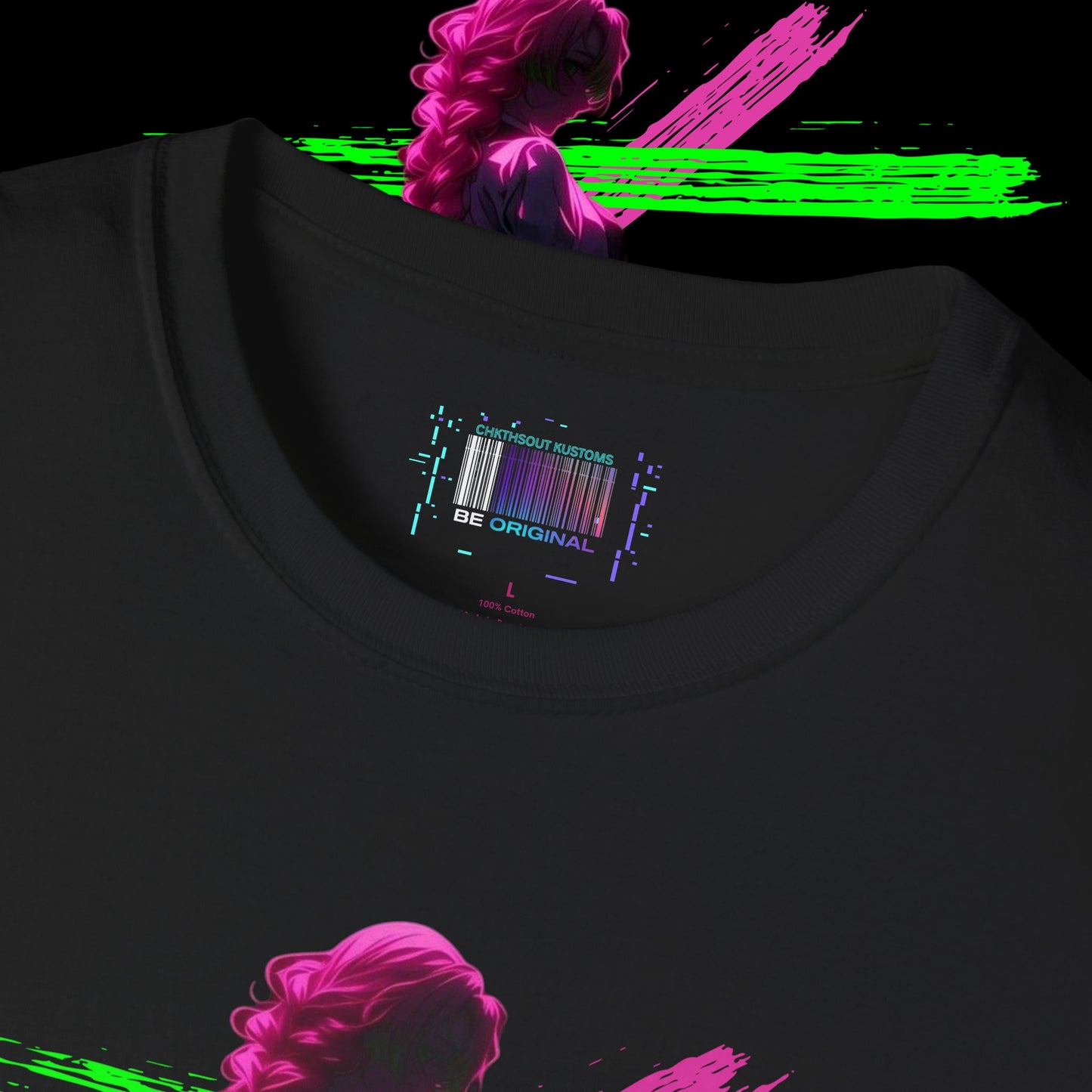 NEON Bright Anime w/ 'CHKTHSOUT' T-Shirt