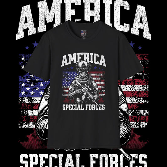 Patriotic Military T-Shirt, Graphic Tee, Veteran Apparel, Memorial Day Gift, Fourth of July Shirt, Americana Wear