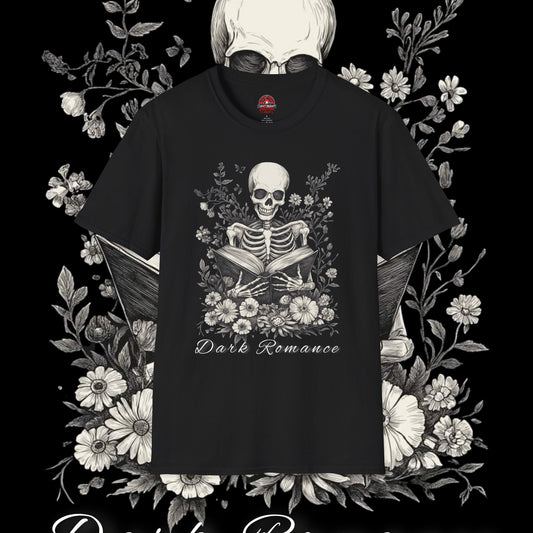 Dark Romance Readers Skeleton Graphic T-Shirt