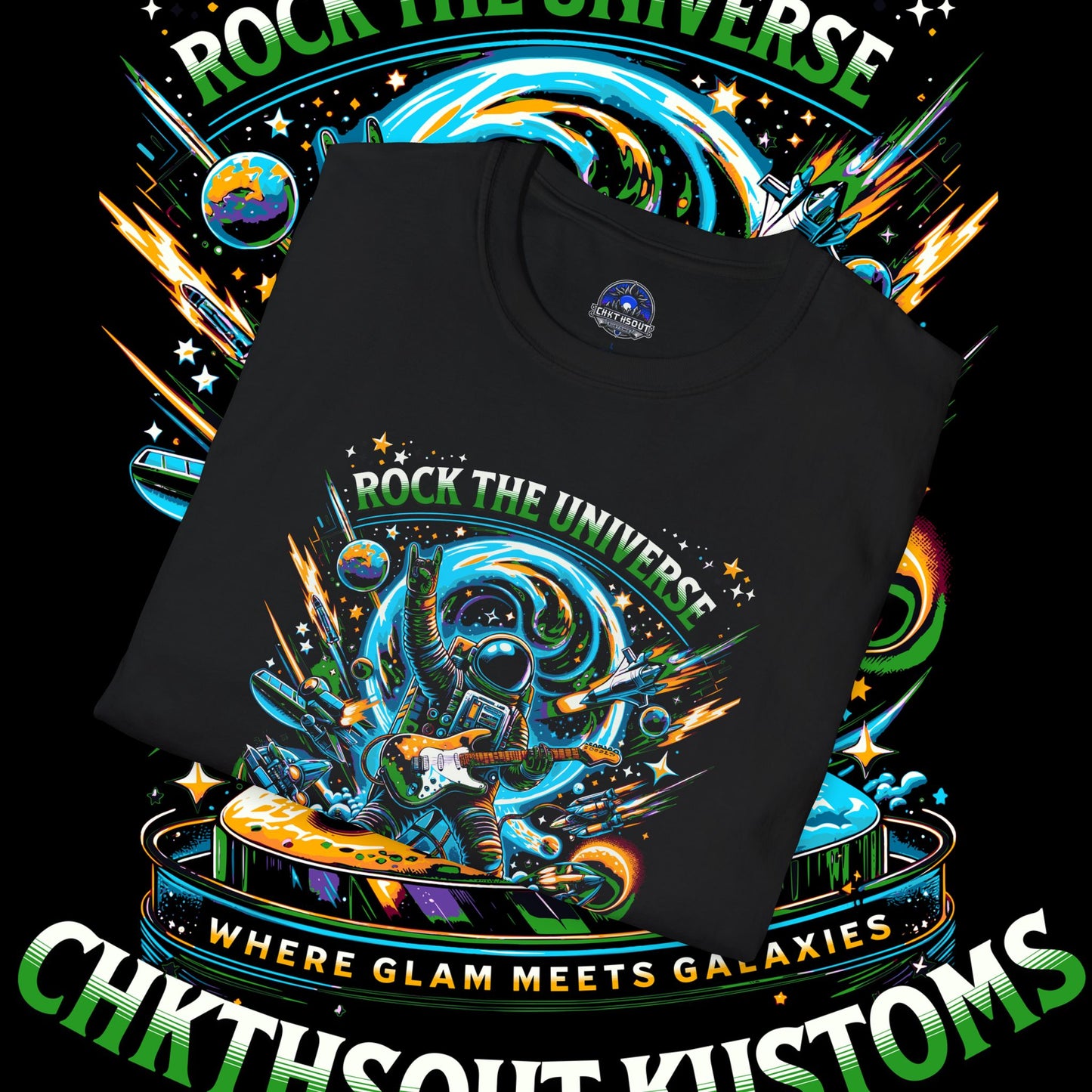 Rock the Universe T-Shirt - Cosmic Art Tees for Space Lovers
