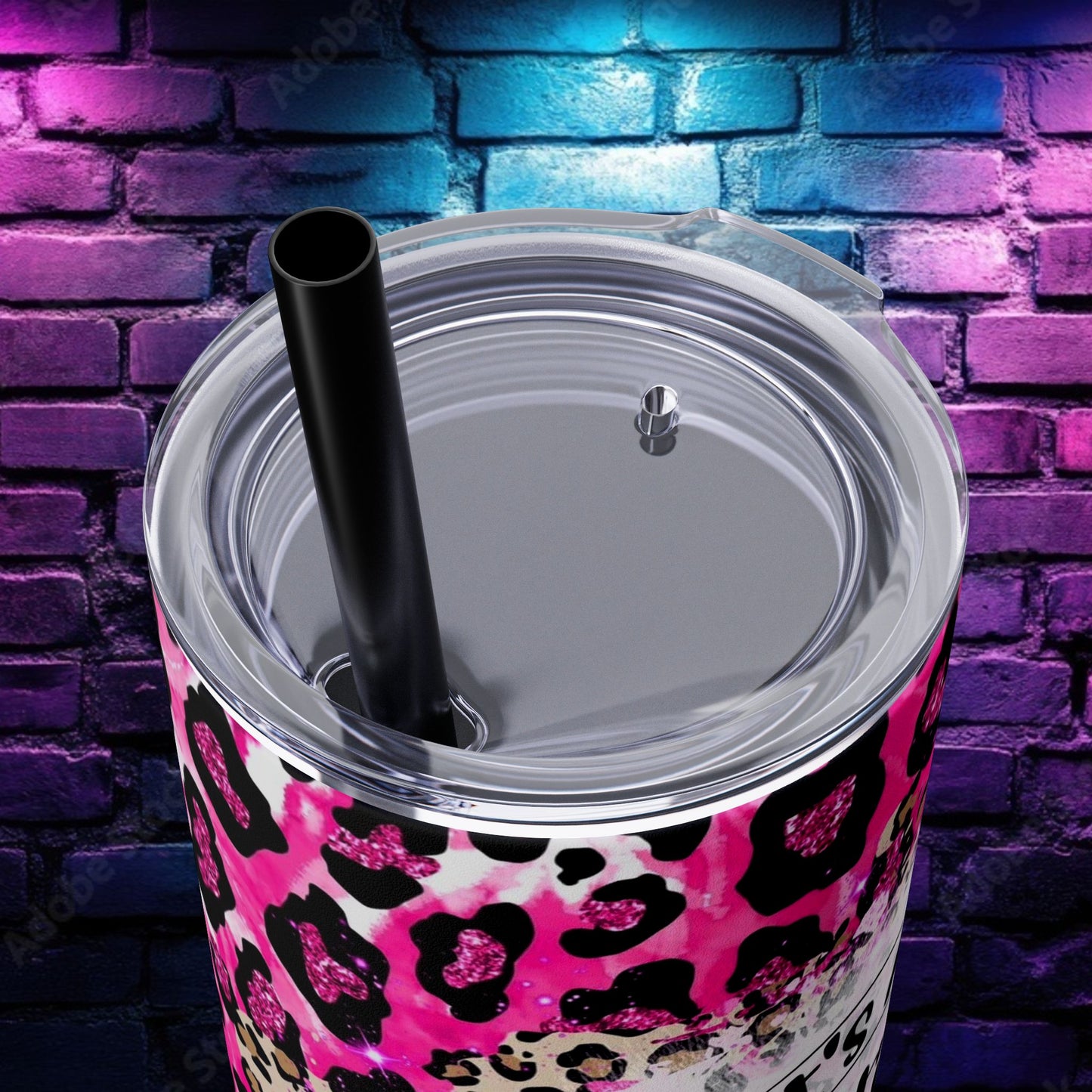 Funny Leopard Print Skinny Tumbler - 20oz – "It's a Beautiful Day to Leave Me Alone"