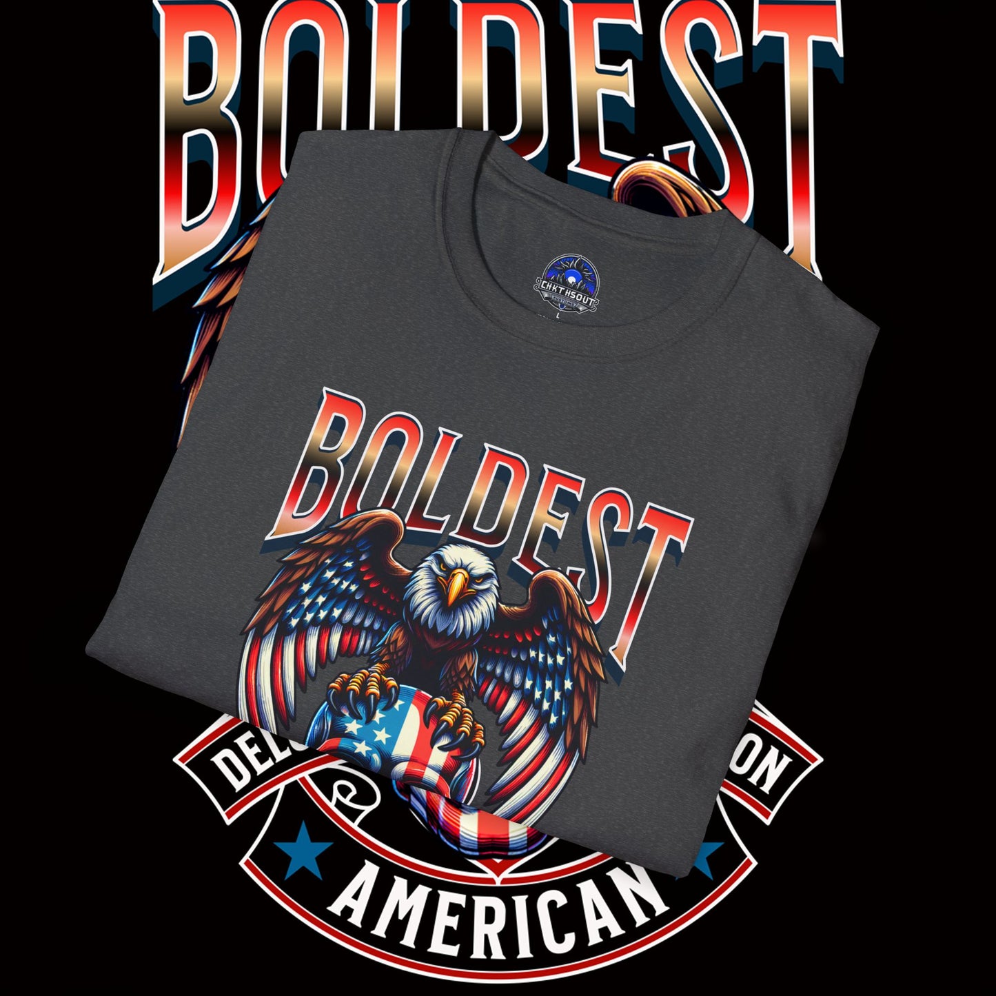 Boldest American T-Shirt - Edgy Graphic Tee, Perfect for Casual Outings, Gifting, and Celebratory Events