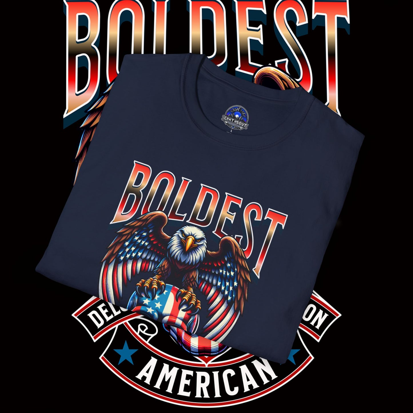 Boldest American T-Shirt - Edgy Graphic Tee, Perfect for Casual Outings, Gifting, and Celebratory Events