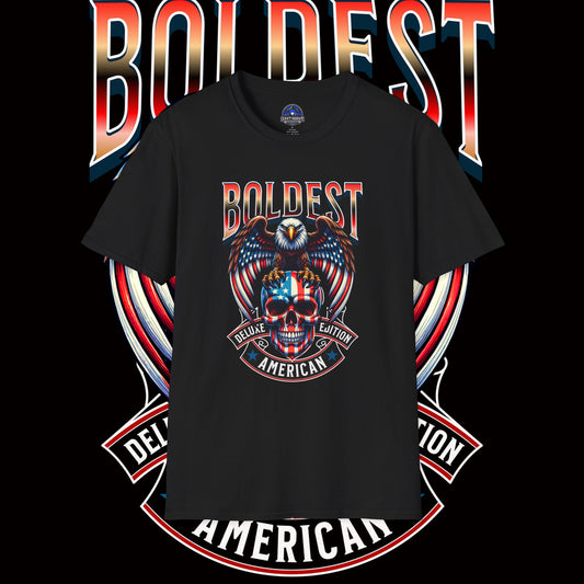 Boldest American T-Shirt - Edgy Graphic Tee, Perfect for Casual Outings, Gifting, and Celebratory Events