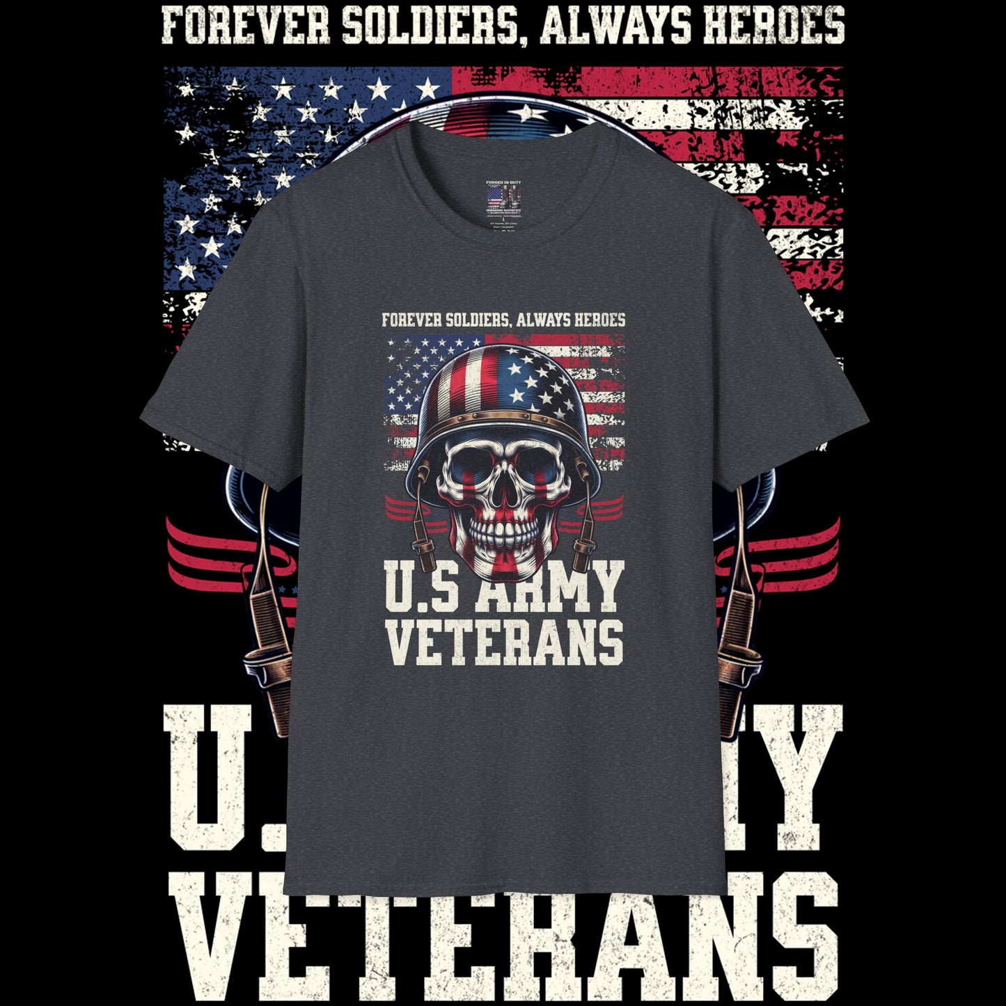 Patriotic Veterans T-Shirt, Military Tribute Apparel, Army Veteran Shirt, Memorial Day Tee, Gifts for Heroes