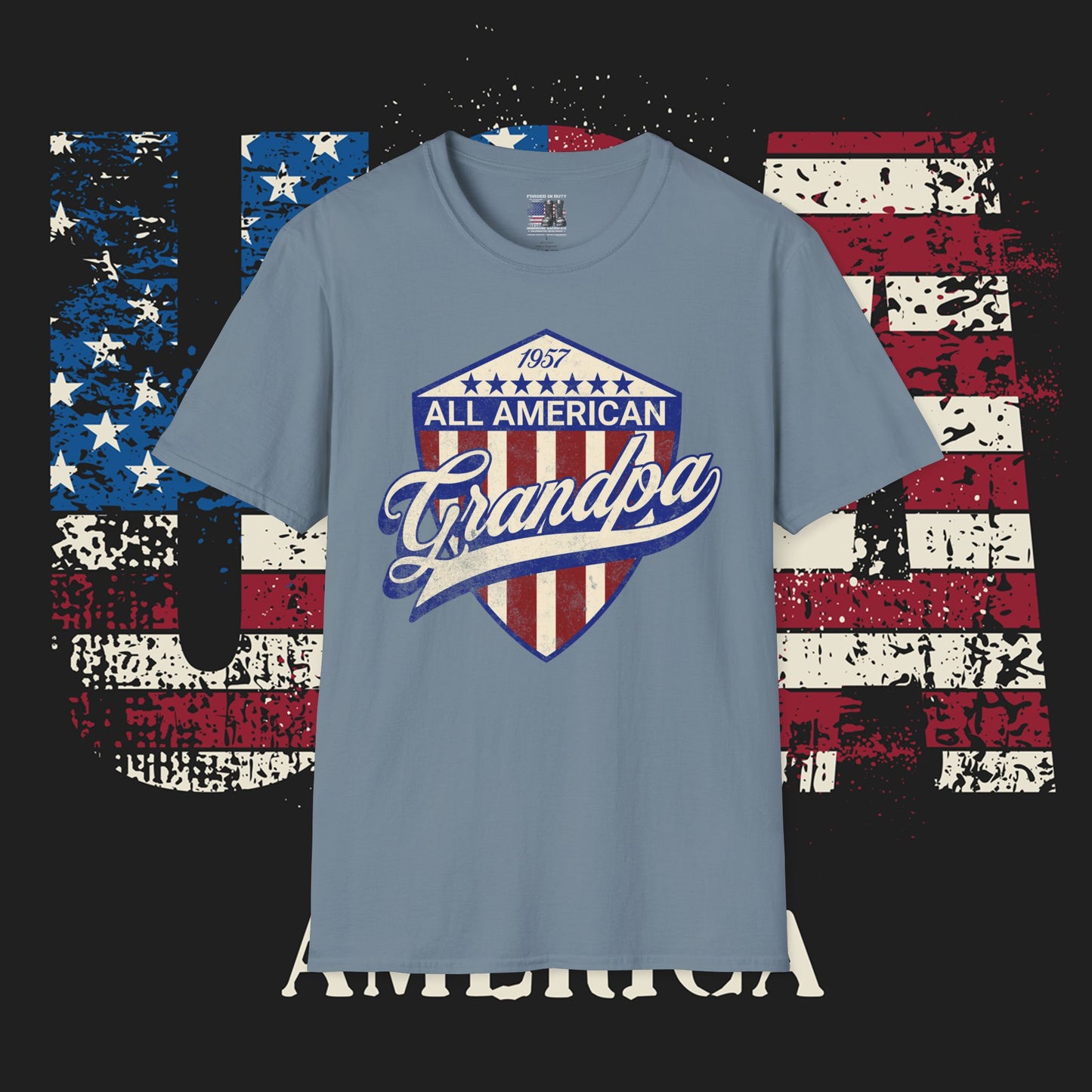 All American Grandpa T-Shirt, Patriotic Tee, USA Pride Shirt, Father's Day Gift, Independence Day Apparel