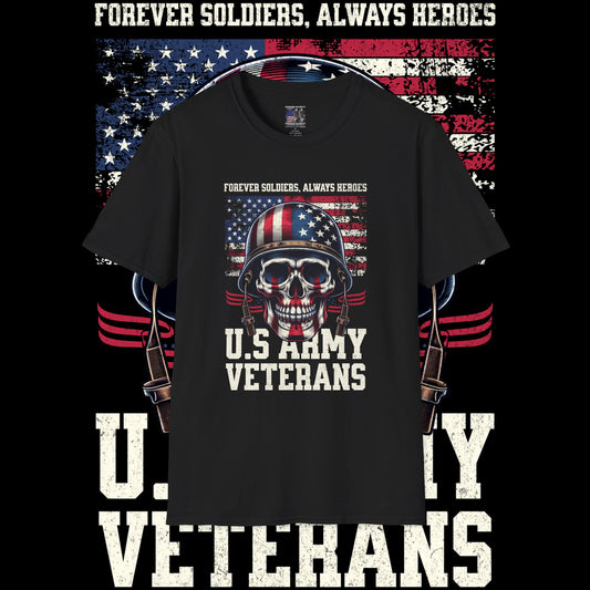 Patriotic Veterans T-Shirt, Military Tribute Apparel, Army Veteran Shirt, Memorial Day Tee, Gifts for Heroes