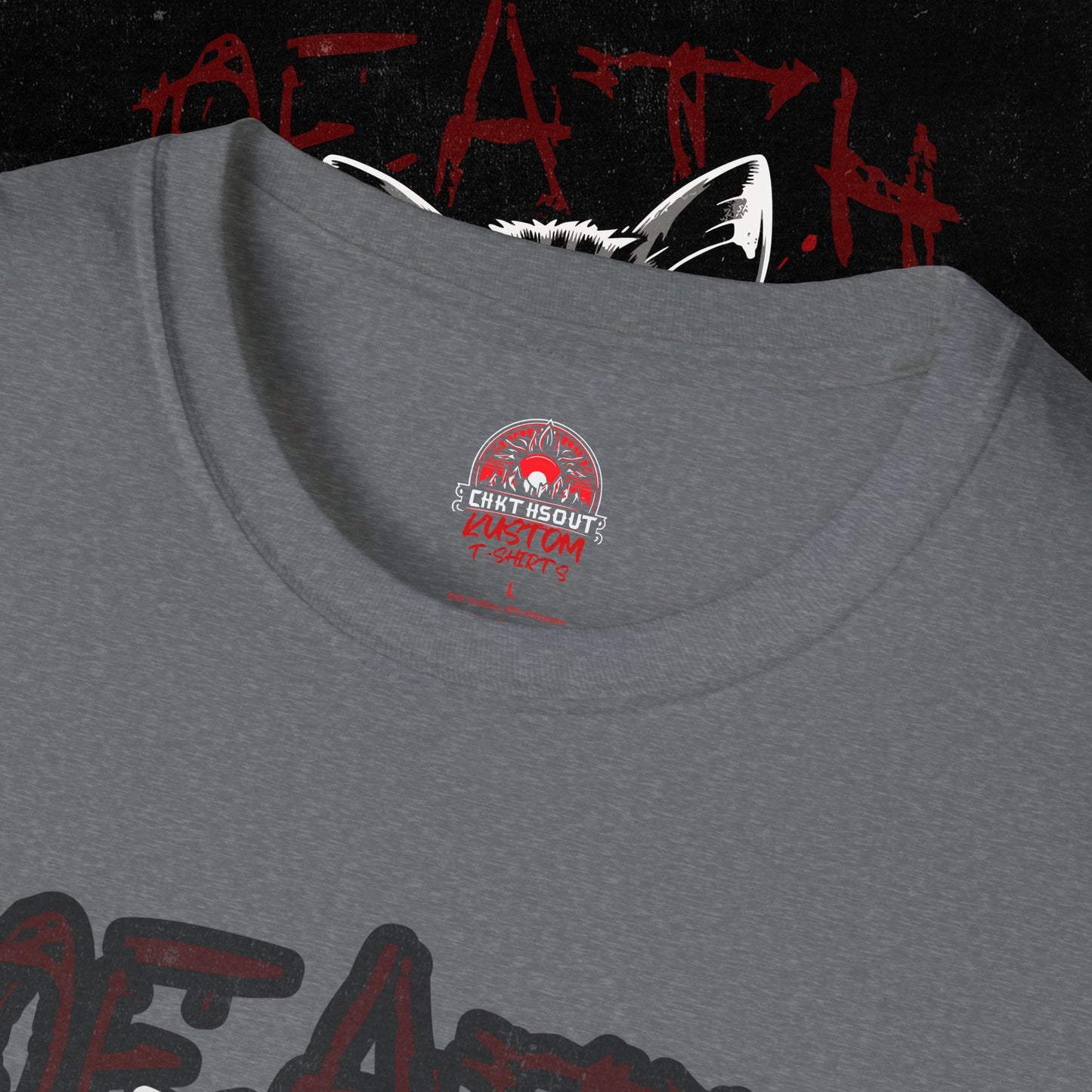 Death Metal Cat T-Shirt - Edgy Graphic Tee for Music Lovers