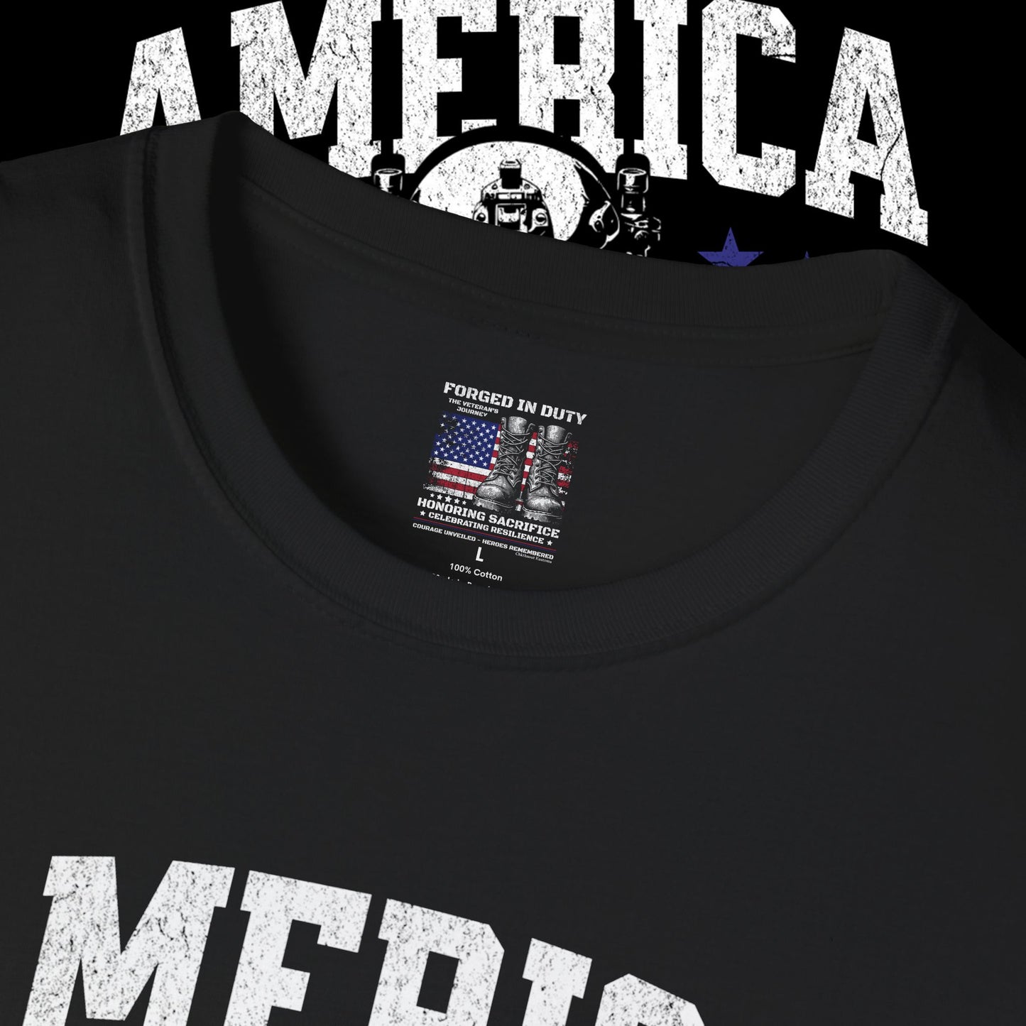 Patriotic Military T-Shirt, Graphic Tee, Veteran Apparel, Memorial Day Gift, Fourth of July Shirt, Americana Wear