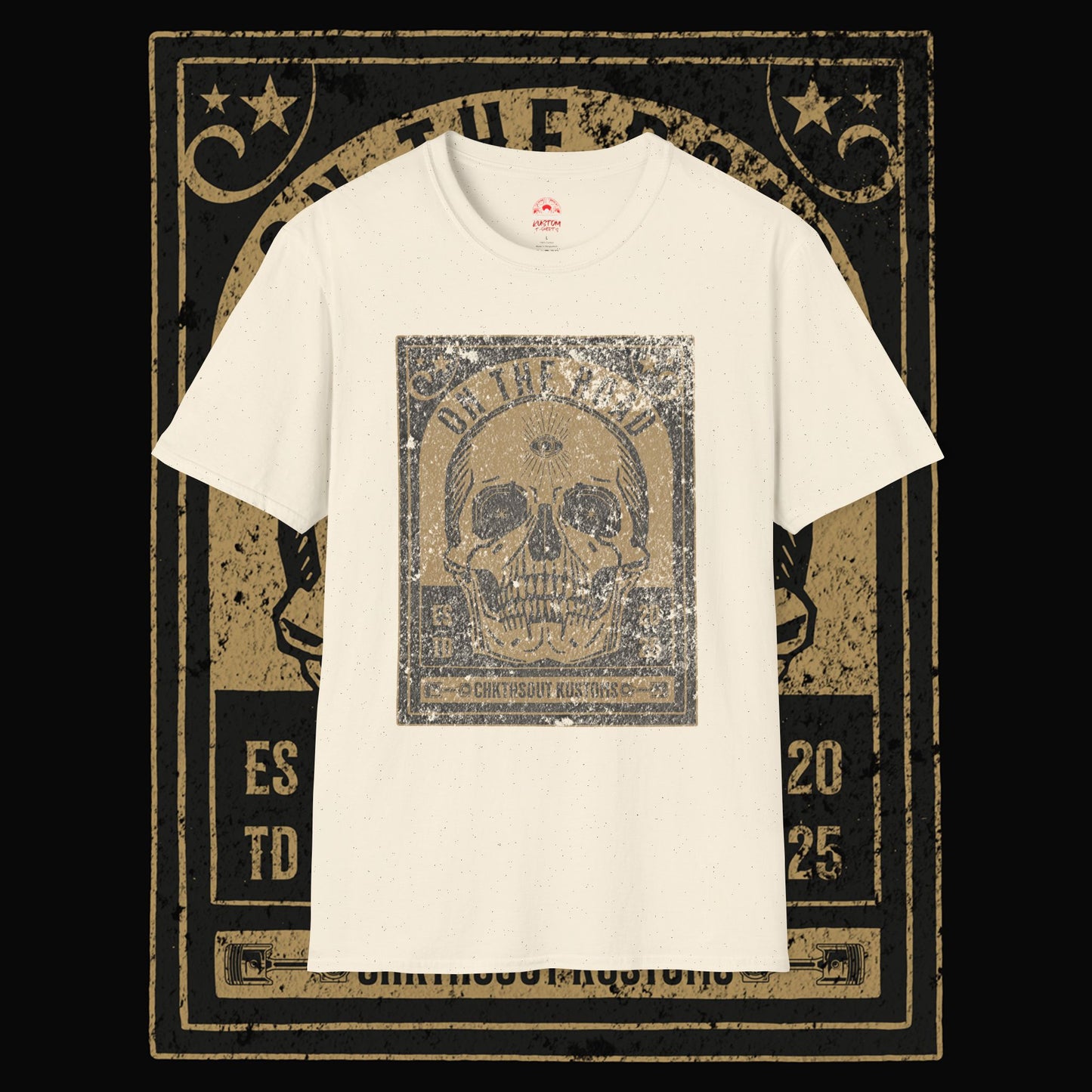 On The Road Skull Graphic T-Shirt