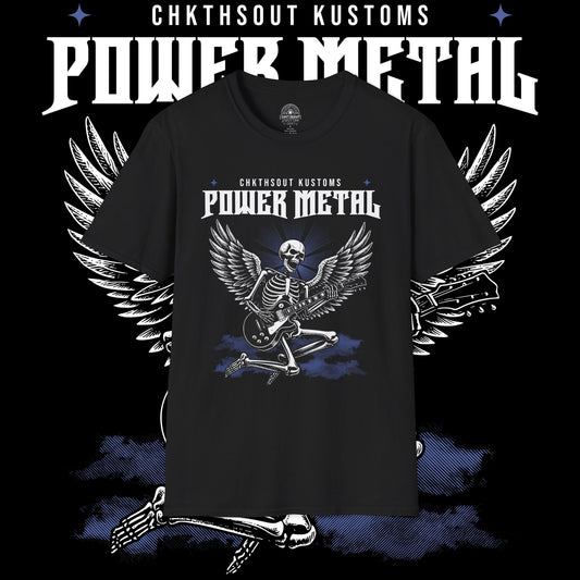 Rock Your Style: Power Metal Skeleton T-Shirt