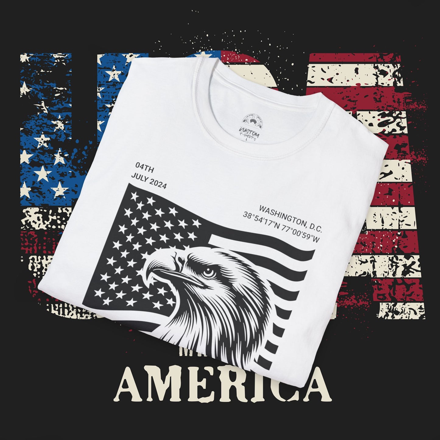 Independence Day T-Shirt, Patriotic Tees for July 4th, Casual Summer Style, USA Pride Apparel, Eagle Graphic Tee