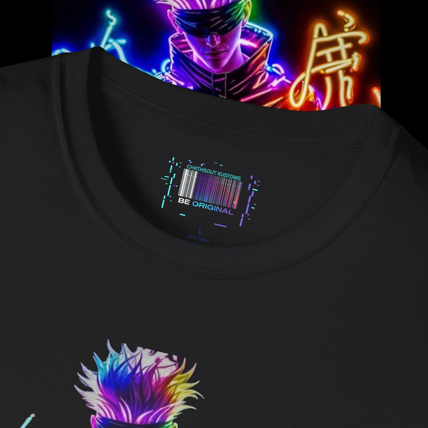 Neon Anime Graphic T-Shirt for Fans