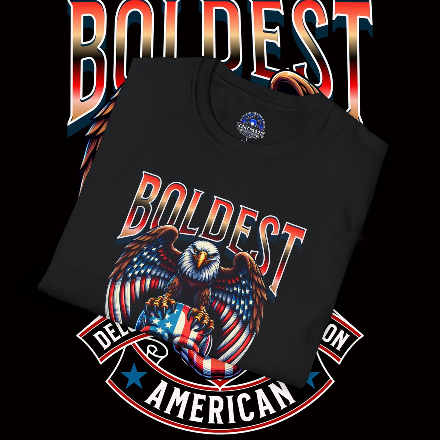 Boldest American T-Shirt - Edgy Graphic Tee, Perfect for Casual Outings, Gifting, and Celebratory Events