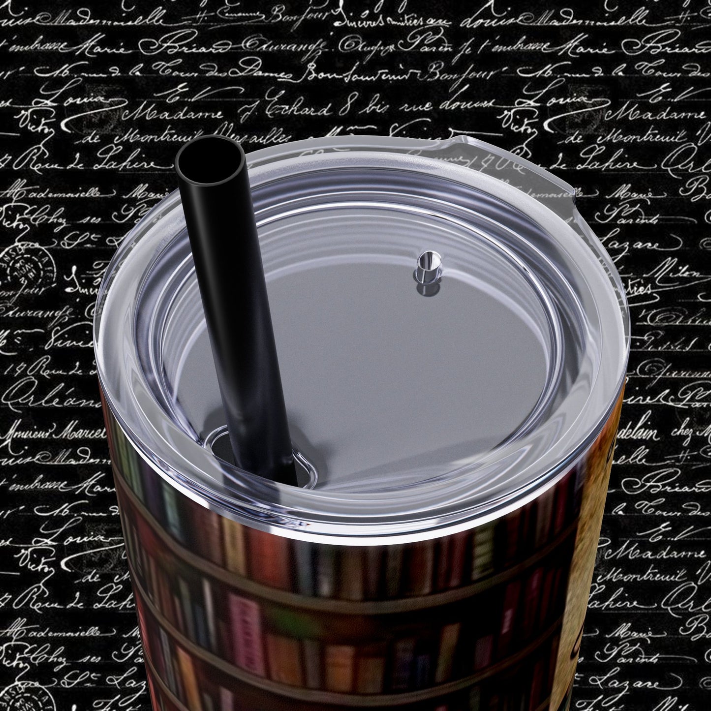 Library Love Skinny Tumbler with Straw - 20oz