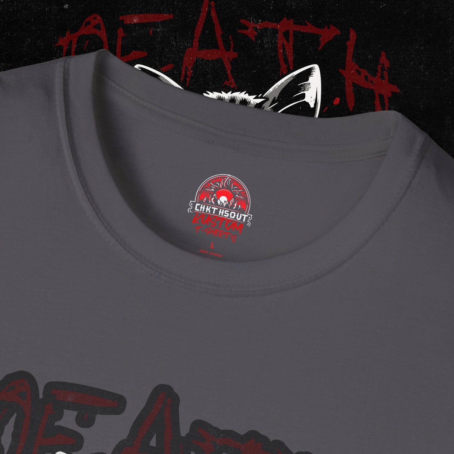 Death Metal Cat T-Shirt - Edgy Graphic Tee for Music Lovers