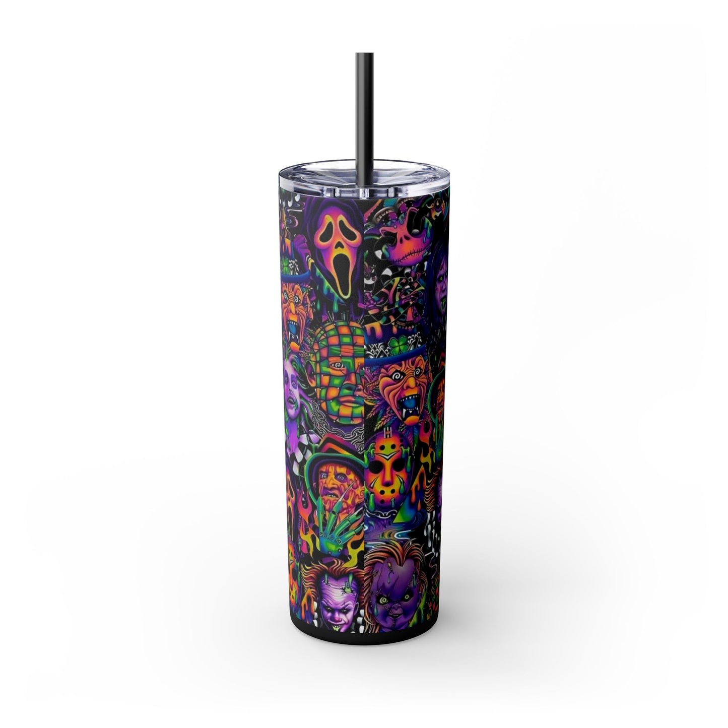 Gothic Horror Skinny Tumbler with Straw | 20oz | Perfect for Horror Fans