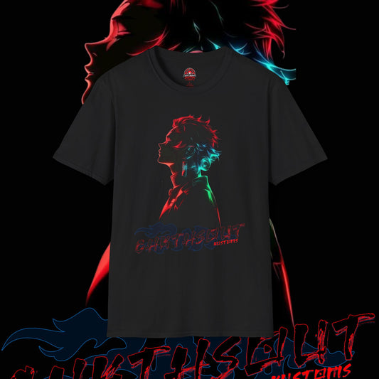 Neon Tanjiro Anime T-Shirt - Unique Graphic Tee for Fans
