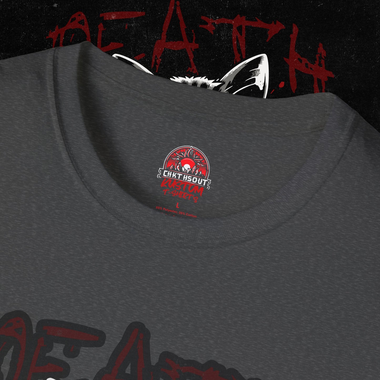 Death Metal Cat T-Shirt - Edgy Graphic Tee for Music Lovers
