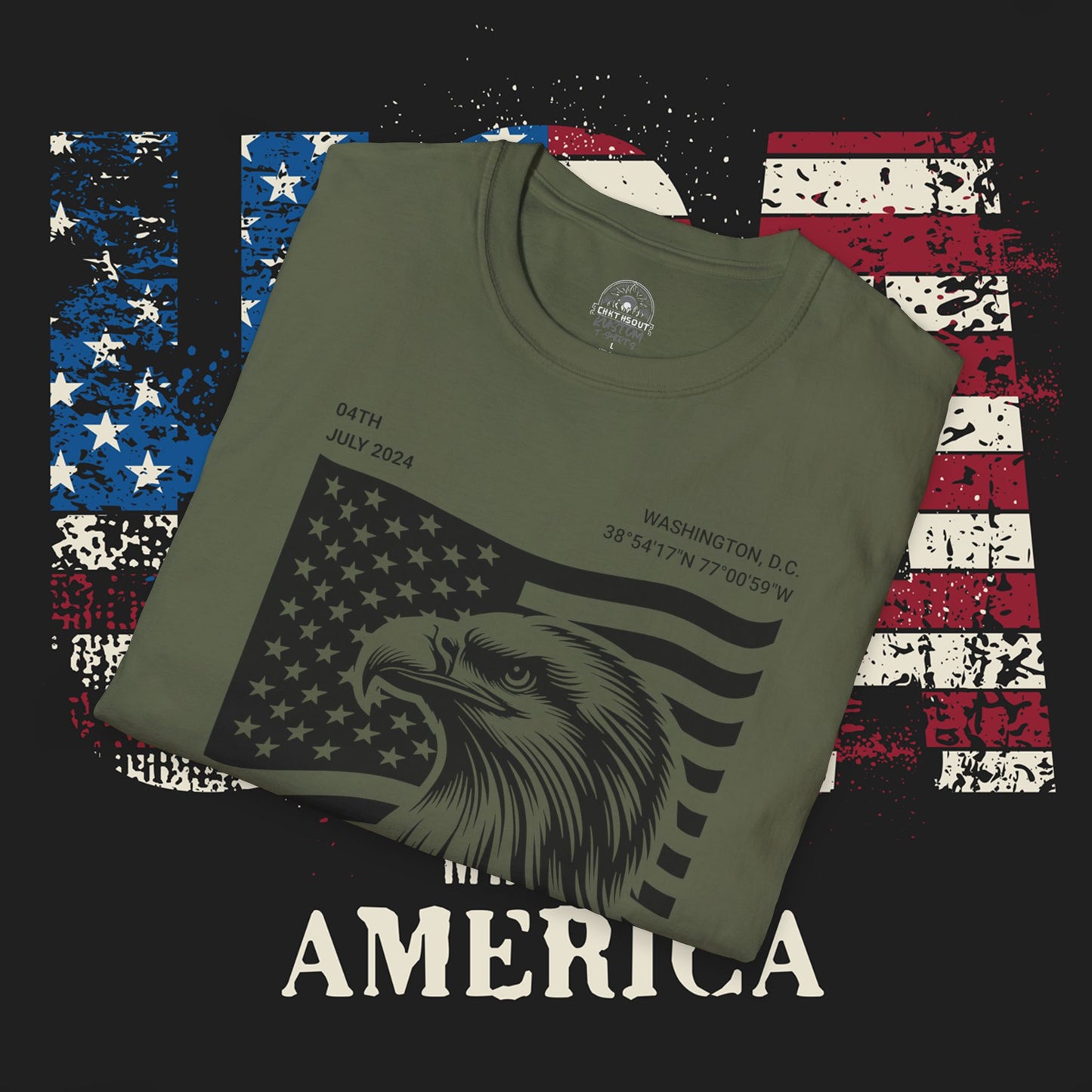 Independence Day T-Shirt, Patriotic Tees for July 4th, Casual Summer Style, USA Pride Apparel, Eagle Graphic Tee