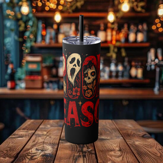 Halloween Design (Spooky Season) Design Tumbler with Straw
