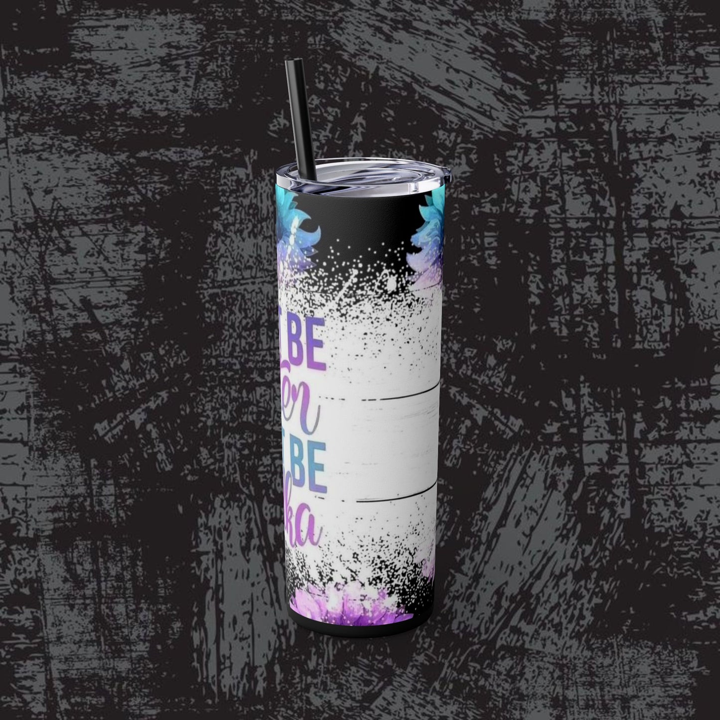 Skinny Tumbler with Straw - "Might Be Water, Might Be Vodka" - 20oz Travel Mug