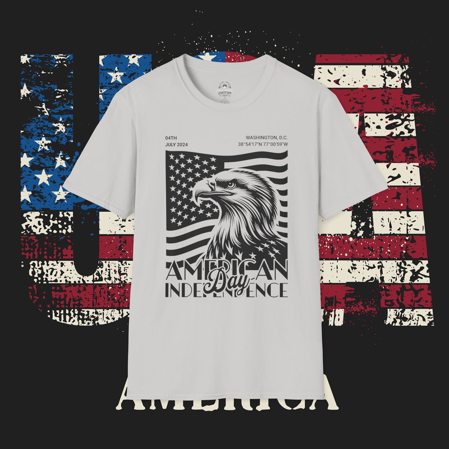 Independence Day T-Shirt, Patriotic Tees for July 4th, Casual Summer Style, USA Pride Apparel, Eagle Graphic Tee