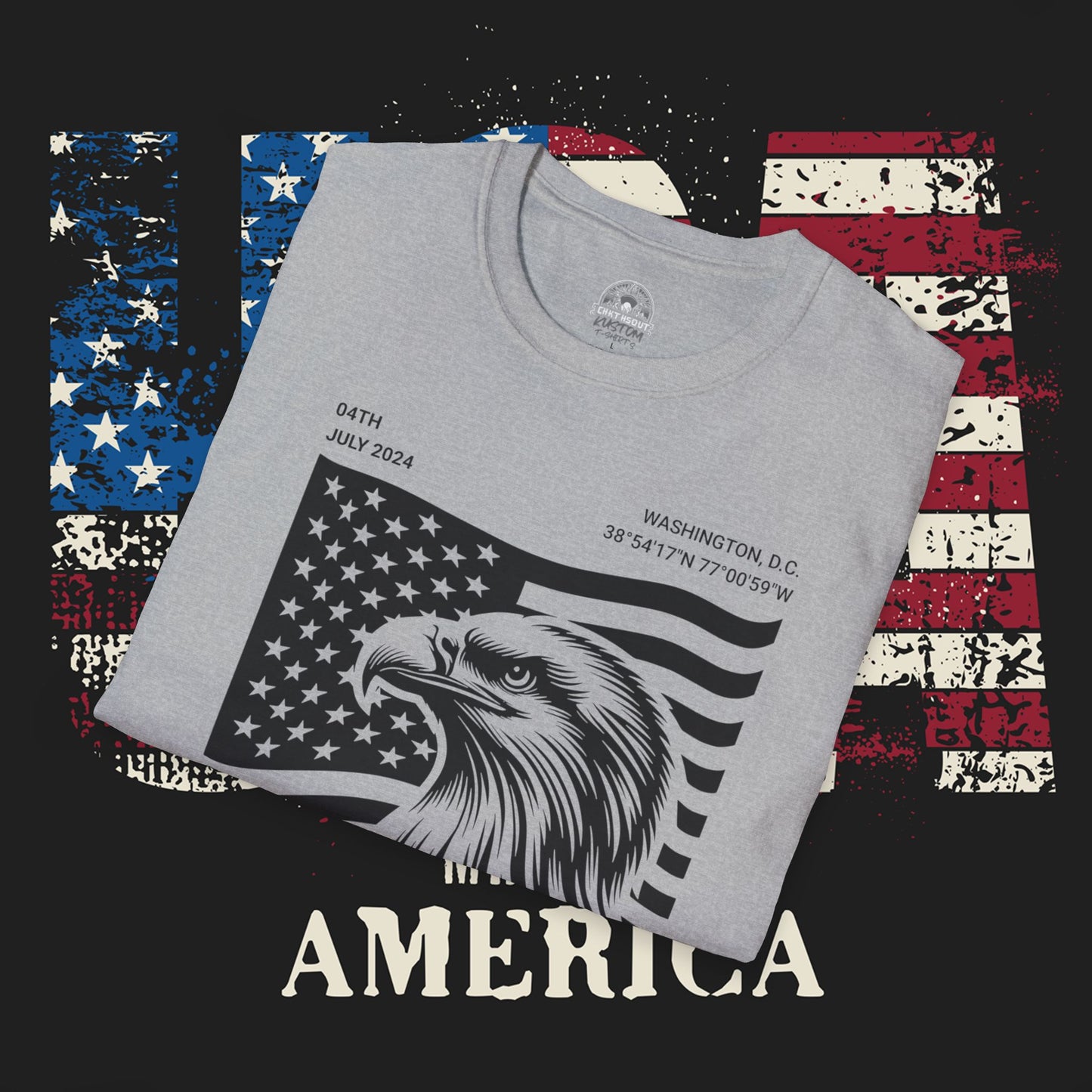 Independence Day T-Shirt, Patriotic Tees for July 4th, Casual Summer Style, USA Pride Apparel, Eagle Graphic Tee