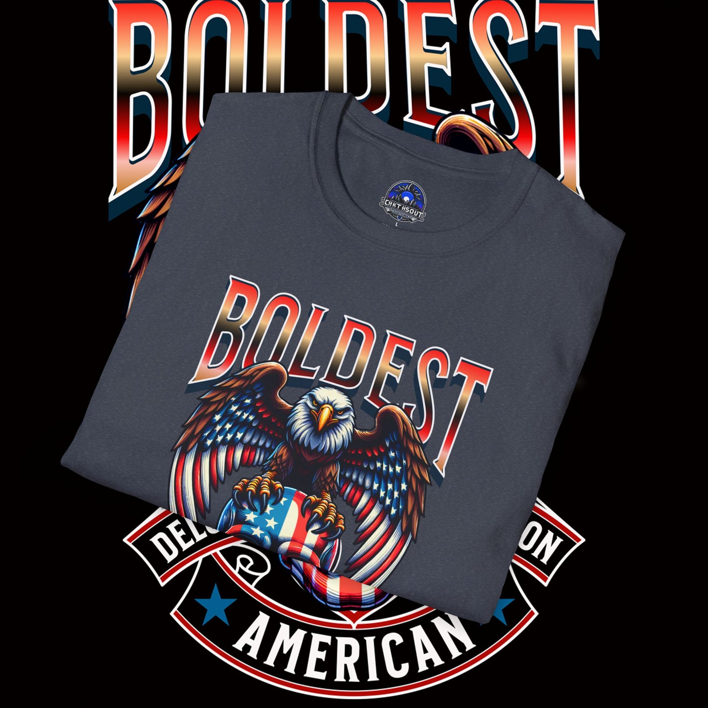 Boldest American T-Shirt - Edgy Graphic Tee, Perfect for Casual Outings, Gifting, and Celebratory Events