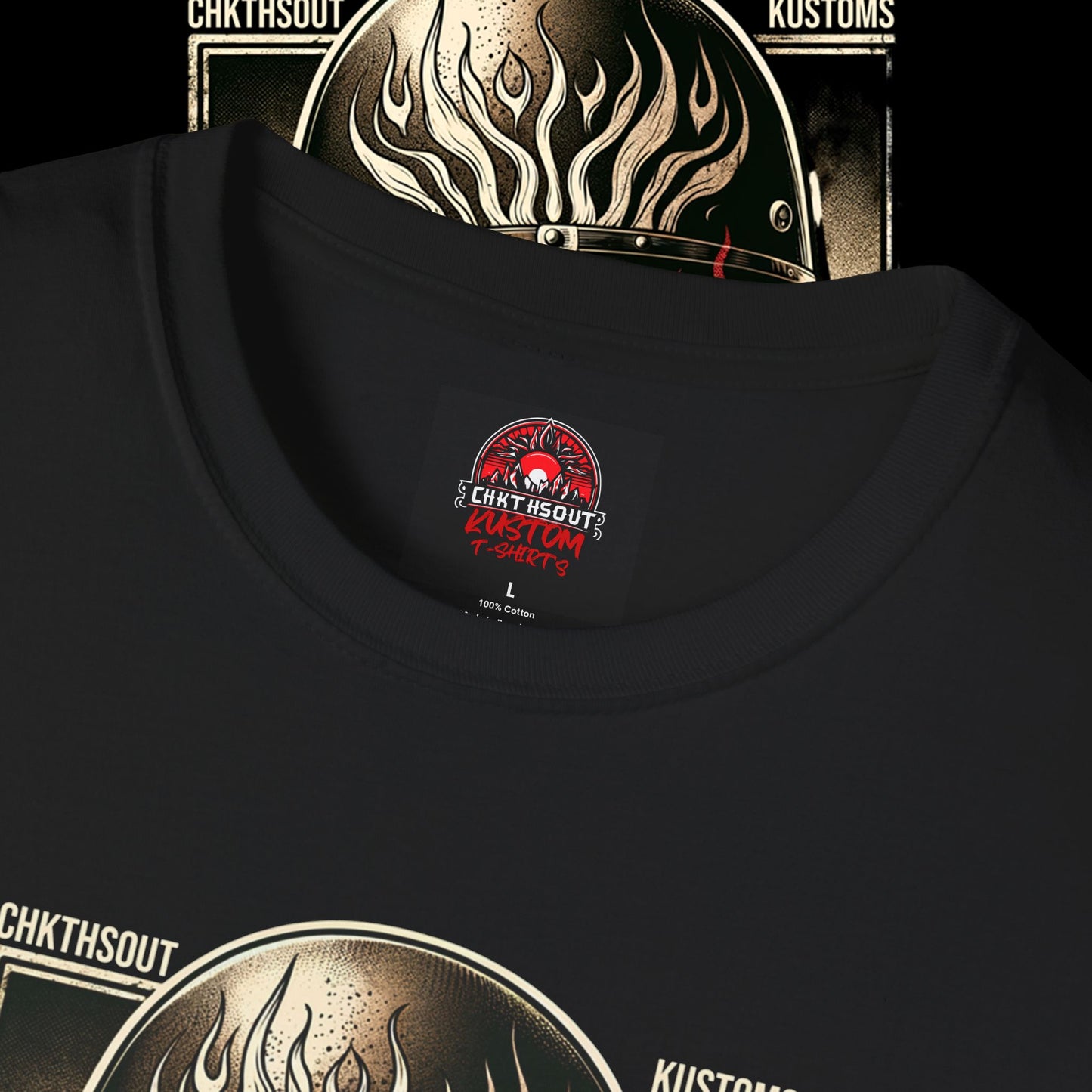 Burning Rebel Graphic T-Shirt - Edgy Biker Style Tee
