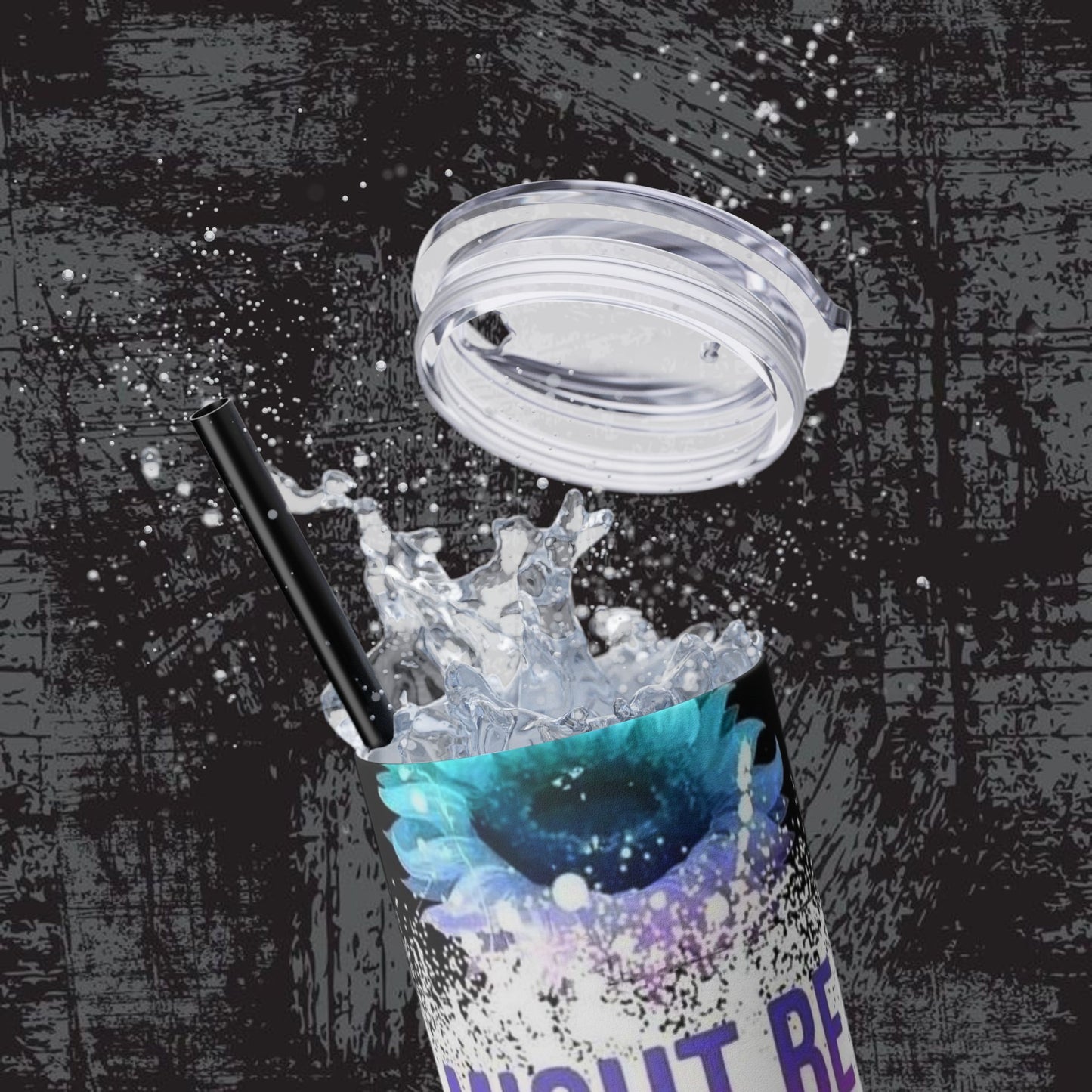 Skinny Tumbler with Straw - "Might Be Water, Might Be Vodka" - 20oz Travel Mug