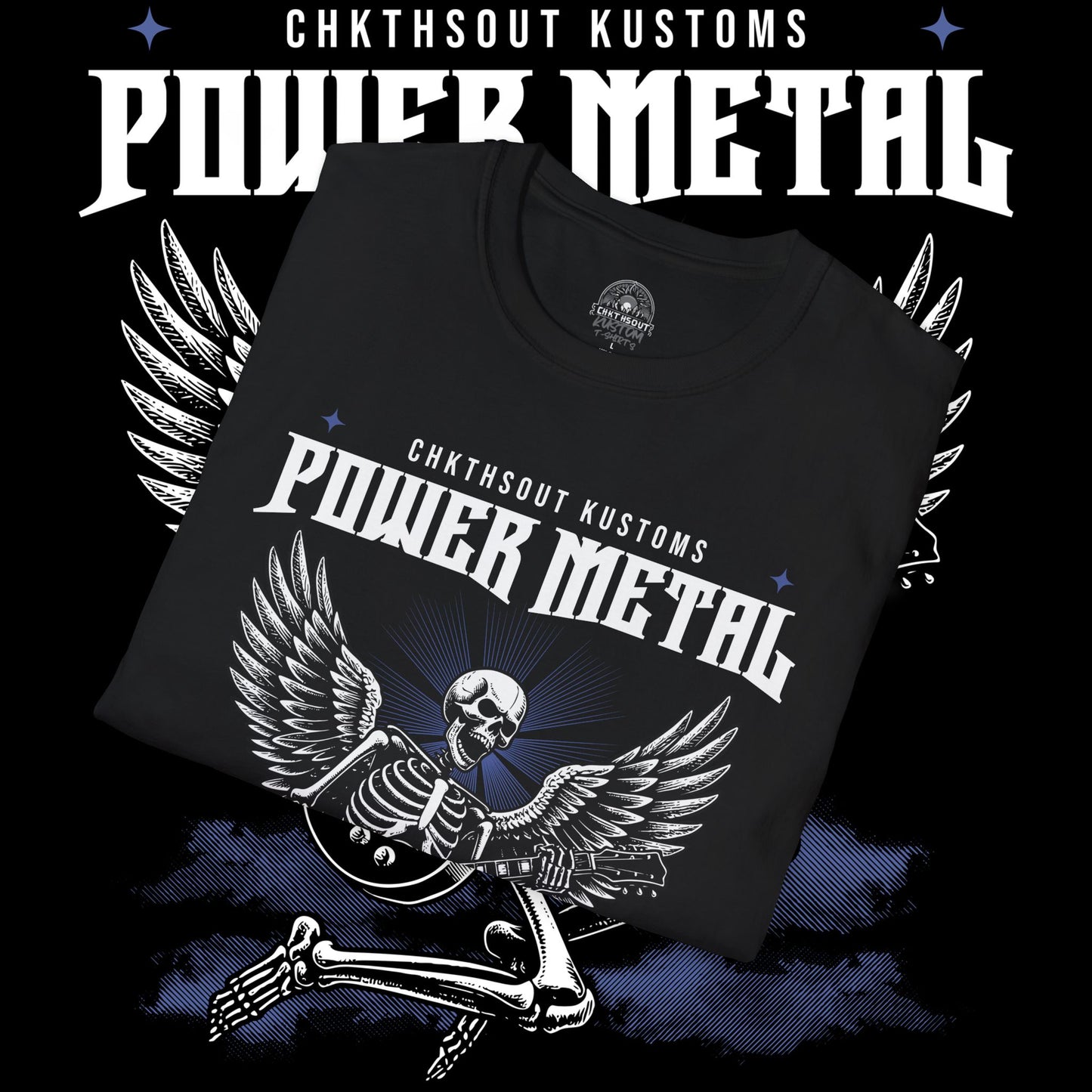 Rock Your Style: Power Metal Skeleton T-Shirt