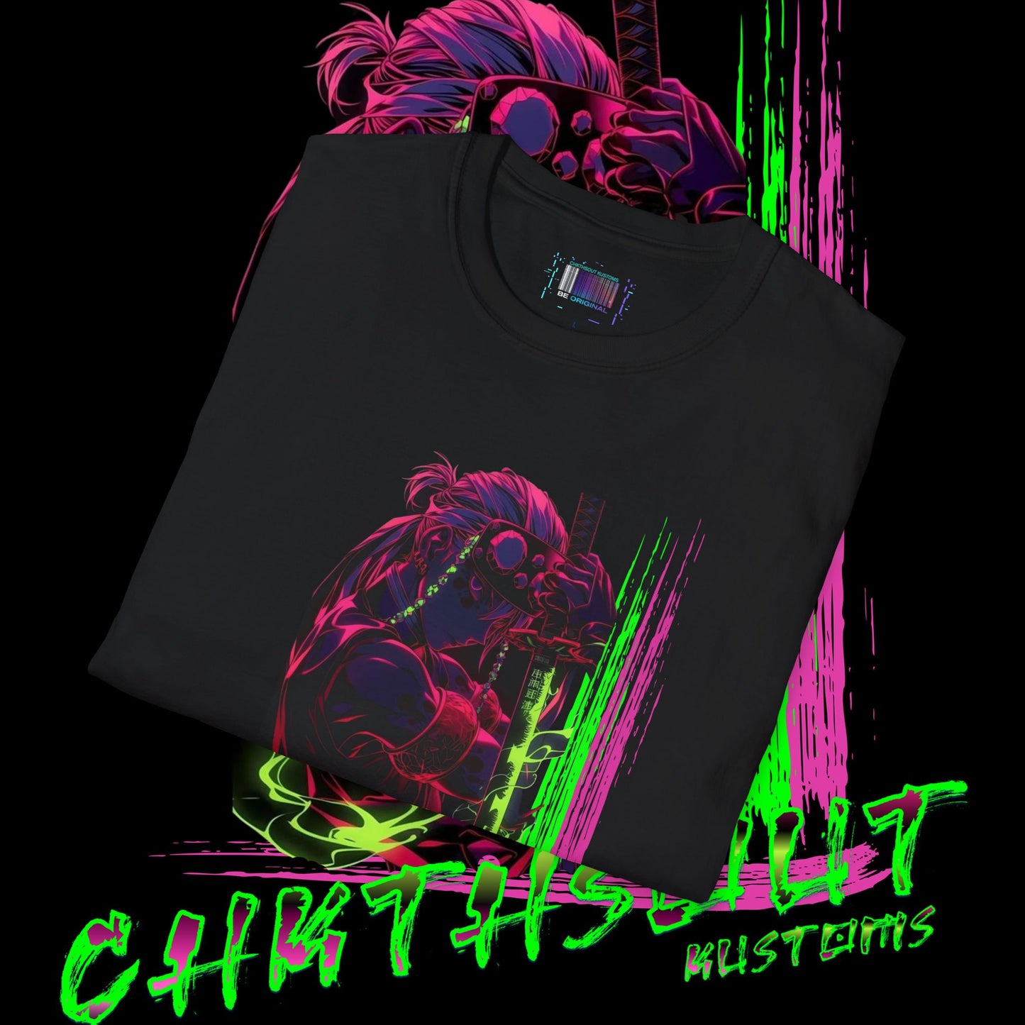 Neon Anime T-Shirt - W/ Chkthsout