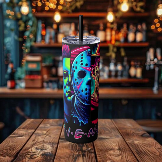 Halloween (Friends) Design Tumbler with Straw