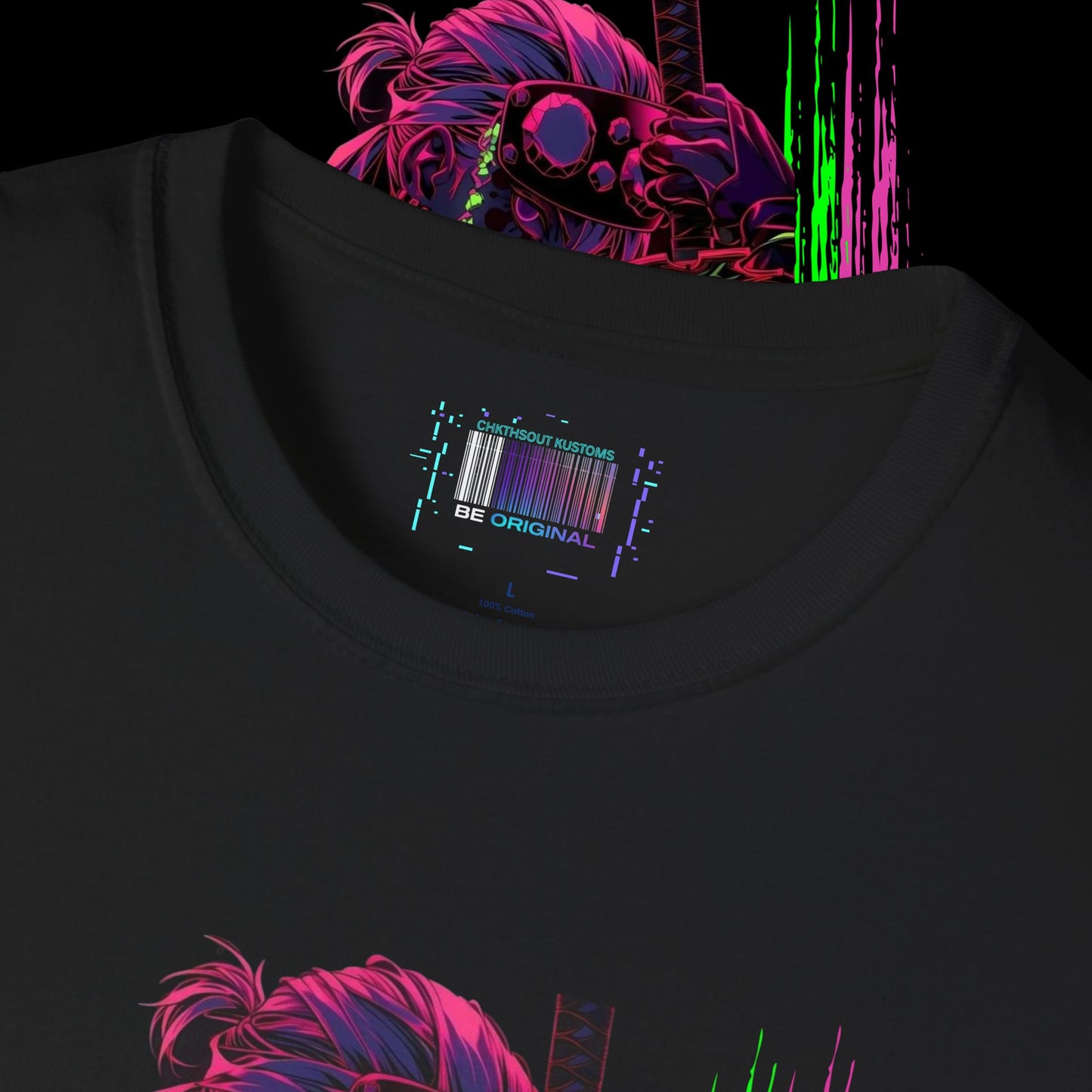 Neon Anime T-Shirt - W/ Chkthsout