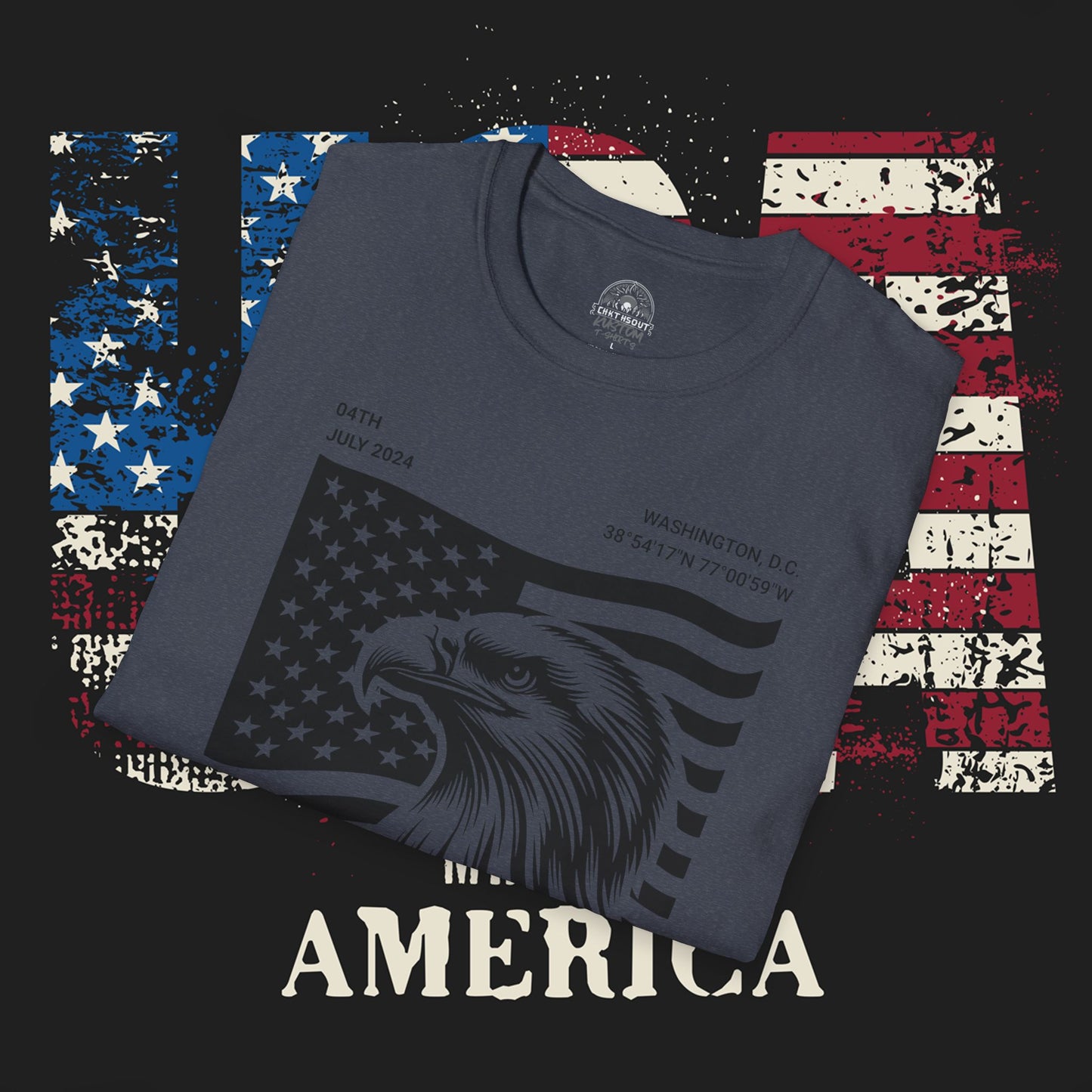 Independence Day T-Shirt, Patriotic Tees for July 4th, Casual Summer Style, USA Pride Apparel, Eagle Graphic Tee