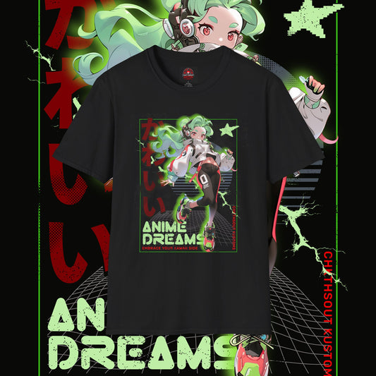 Anime Dreams Black T-Shirt - Embrace Your Anime Style