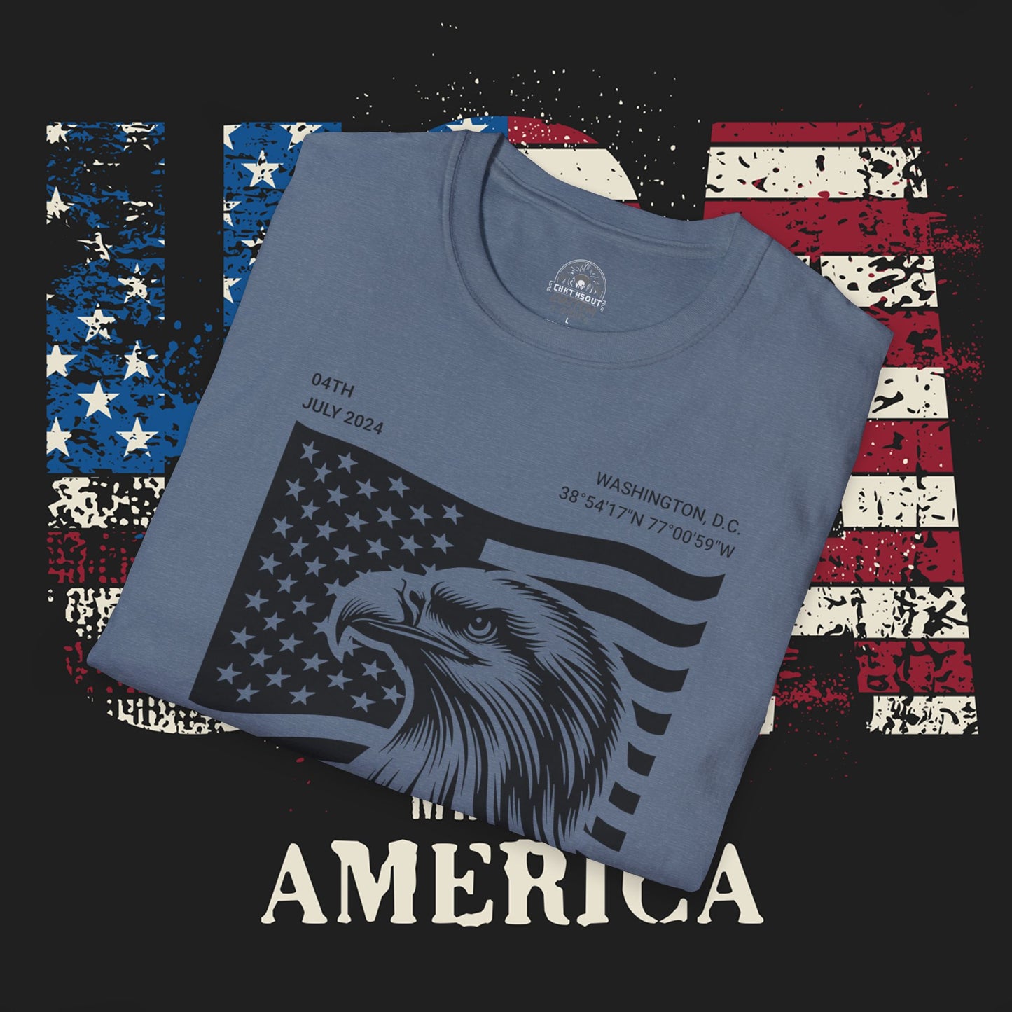 Independence Day T-Shirt, Patriotic Tees for July 4th, Casual Summer Style, USA Pride Apparel, Eagle Graphic Tee